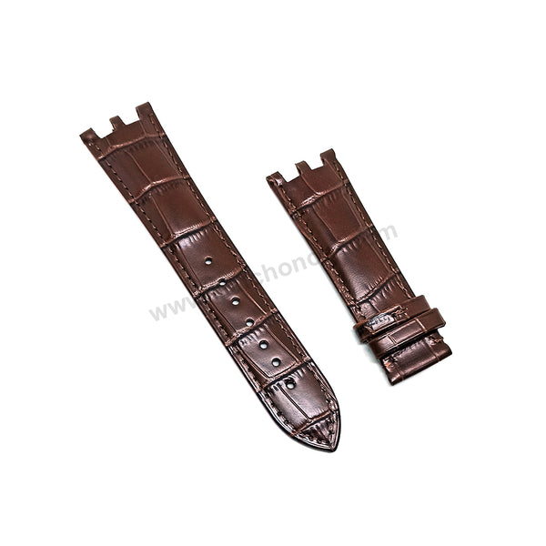 24mm Brown Genuine Leather Watch Band Strap Compatible for Versace V-Race 29G60D598S497 , VERSACE V-RACE DIVER VAK060016