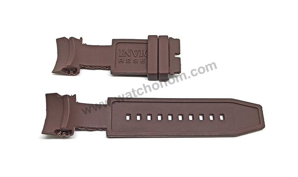 Fits/for Invicta Zeus Bolt Reserve 14406 - 26mm Brown Rubber Replacement Watch Band Strap