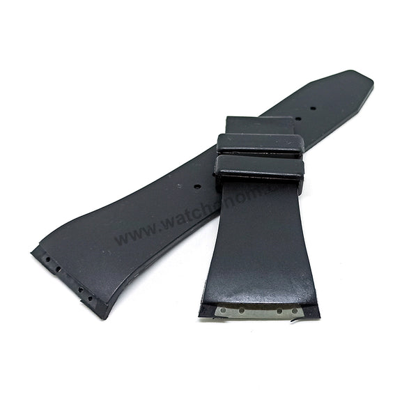 29mm Black Rubber Silicone Screw mount Lug Replacement Watch Band Strap Compatible with GIVENCHY