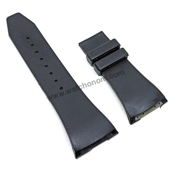 29mm Black Rubber Silicone Screw mount Lug Replacement Watch Band Strap Compatible with GIVENCHY