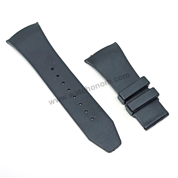 29mm Black Rubber Silicone Screw mount Lug Replacement Watch Band Strap Compatible with GIVENCHY