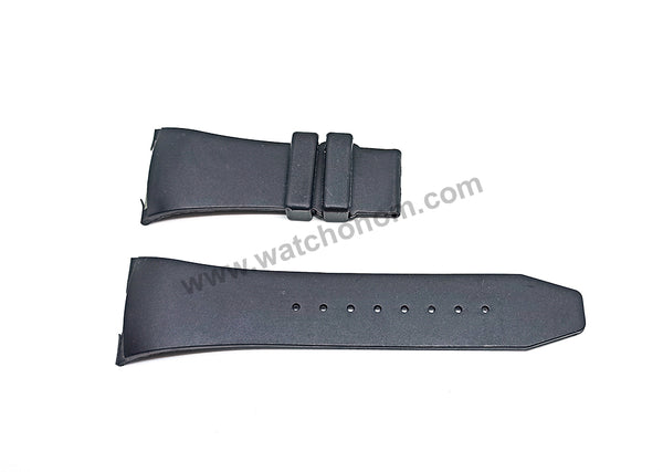 29mm Black Rubber Silicone Screw mount Lug Replacement Watch Band Strap Compatible with GIVENCHY