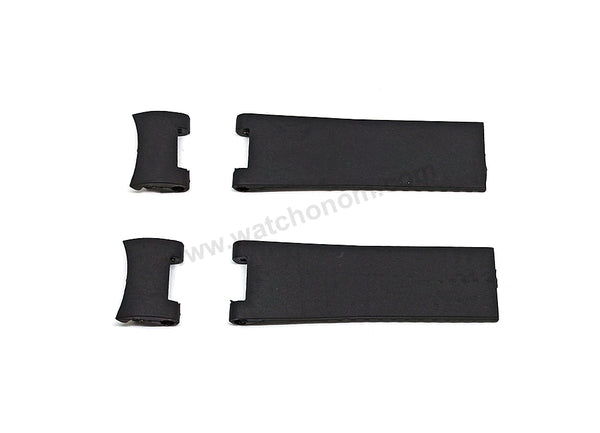 Fits/For Ulysse Nardin Maxi Marine Diver 263 - 22mm Black Rubber Replacement Watch Band Strap Belt