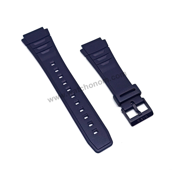 Genuine Casio DB-35H Databank Replacement Watch Band Strap - 19mm Navy Blue Rubber Original NOS