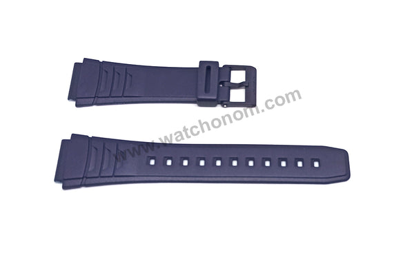 Genuine Casio DB-35H Databank Replacement Watch Band Strap - 19mm Navy Blue Rubber Original NOS