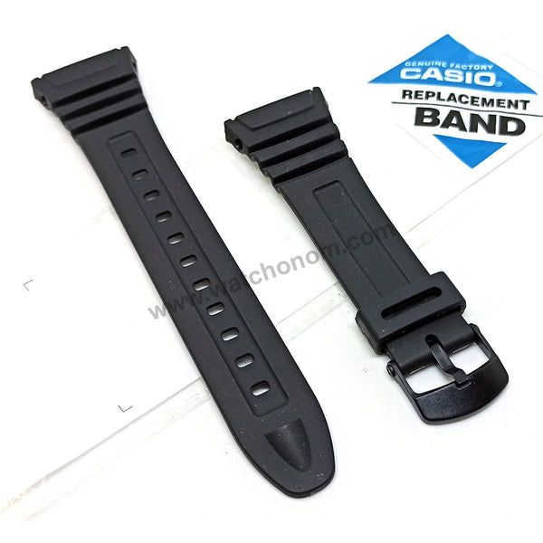 Fits/For Casio W-96H Standart Digital Watch - Black Rubber Replacement Watch Band Strap W96 , W-96