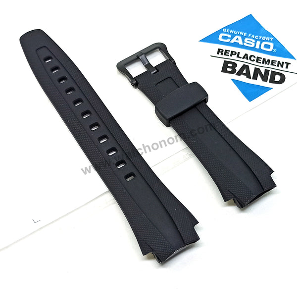Fits/For Casio AQ-160W , AQ-161 , AQ-162 , AQ-163W Black Rubber 17mm Replacement Watch Band Strap