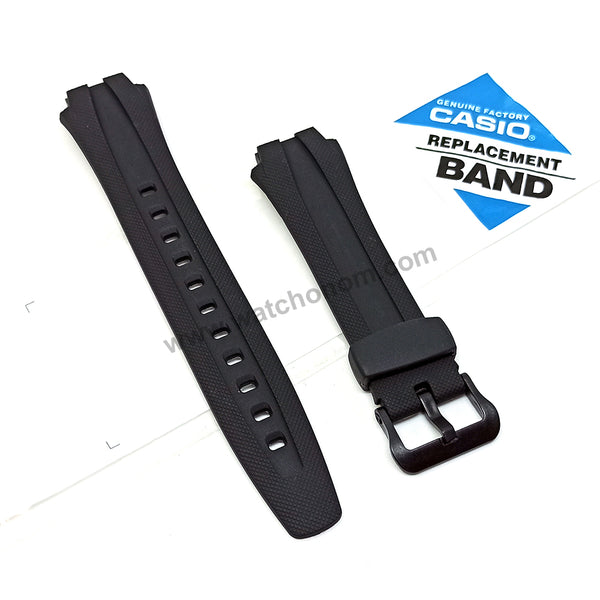 Fits/For Casio AQ-160W , AQ-161 , AQ-162 , AQ-163W Black Rubber 17mm Replacement Watch Band Strap