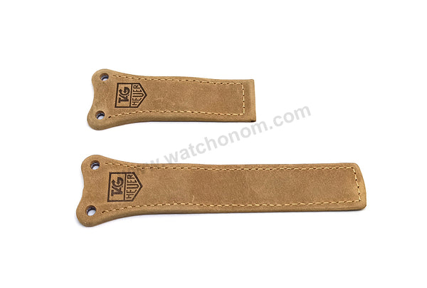 30mm Light Brown Suede / Nubuck Genuine Leather Replacement Watch Band Strap Compatible with Tag Heuer Mclaren Mercedes
