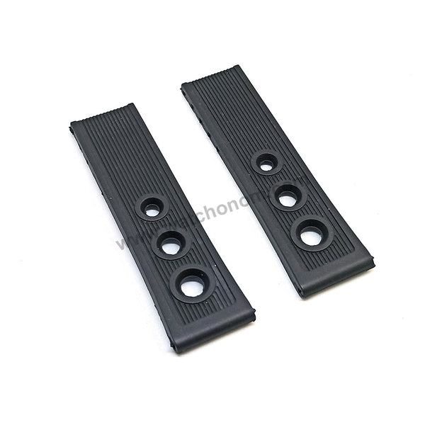 Fits/ For Breitling Superocean A17390 - 22mm Black Rubber / Silicone Replacement Watch Band Strap
