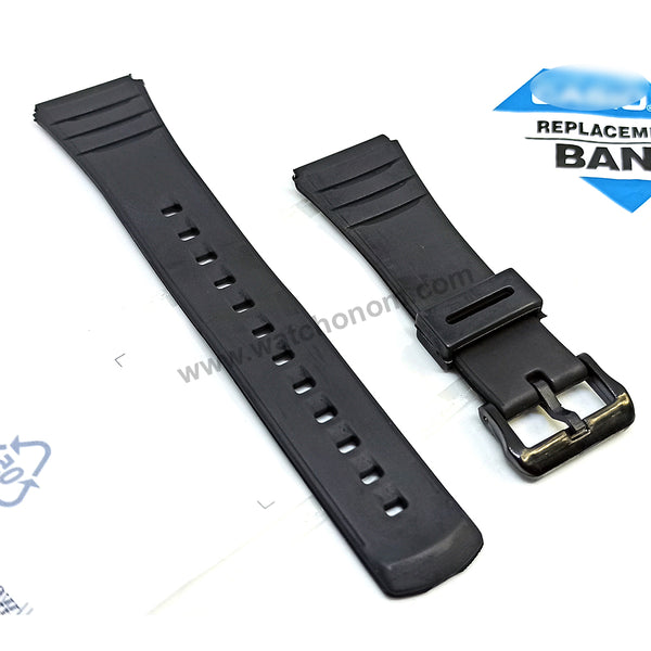 Fits/For Casio DataBank DBC-32 , DBC-32C Black Rubber 22mm Replacement Watch Band Strap