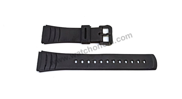 Fits/For Casio DataBank DBC-32 , DBC-32C Black Rubber 22mm Replacement Watch Band Strap