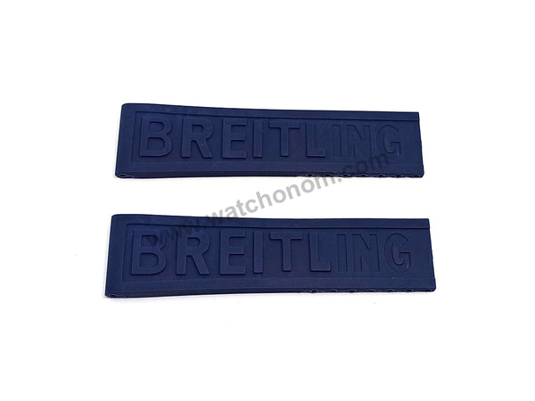 Fits/ For Breitling Diver Pro - 22mm Navy Blue Rubber / Silicone Replacement Watch Band Strap 152s 22-20