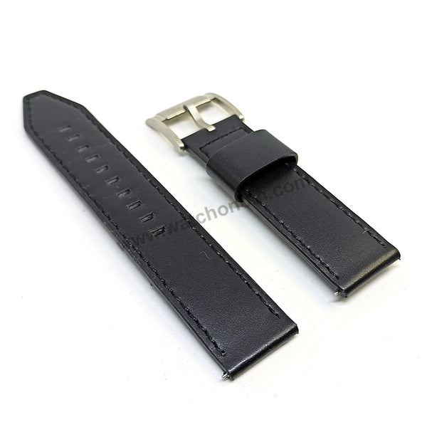 Orijinal Fossil BQ1503 , BQ1504 , FS5482 , JR1448 , FS5263 , BQ2170 , FTW7060 , FS5926 , FS5909 Replacement Watch Band Strap - 22mm Black Genuine Leather