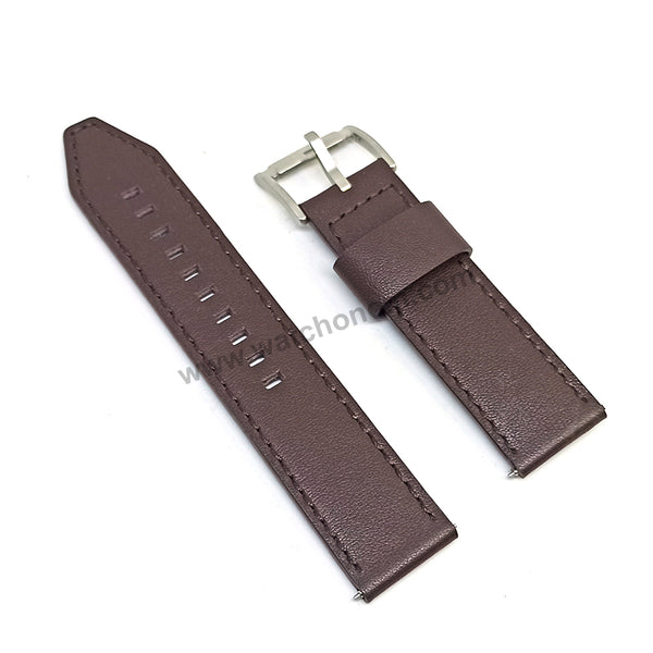 Original Fossil BQ1629 , BQ1631 , BQ2165 , BQ2303 , BQ2465SET , FTW7057 Replacement Watch Band Strap - 22mm Dark Brown Genuine Leather