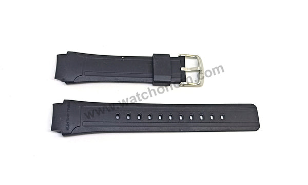 Genuine Casio AMW-701 Hunting Timer - 18mm Black Rubber Replacement Watch Band Strap Original