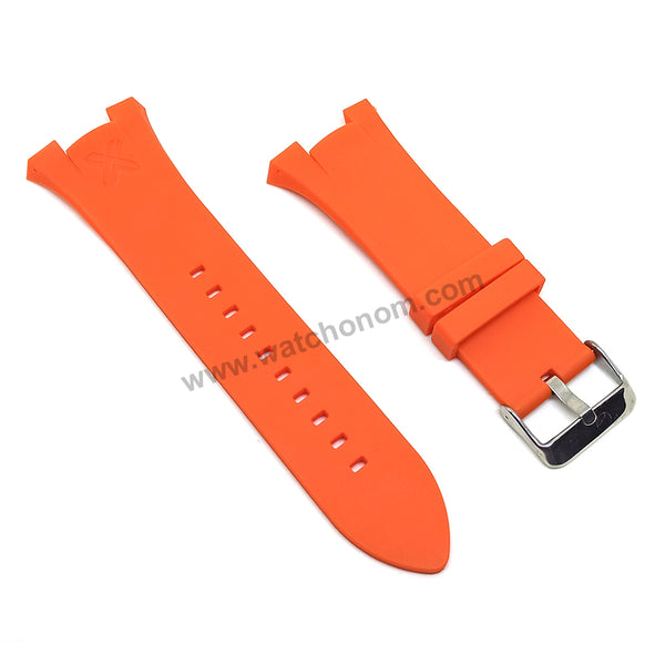 Armani Exchange AX1070 , AX1107 - Fits with 31mm Orange Rubber Silicone Replacement Watch Band Strap