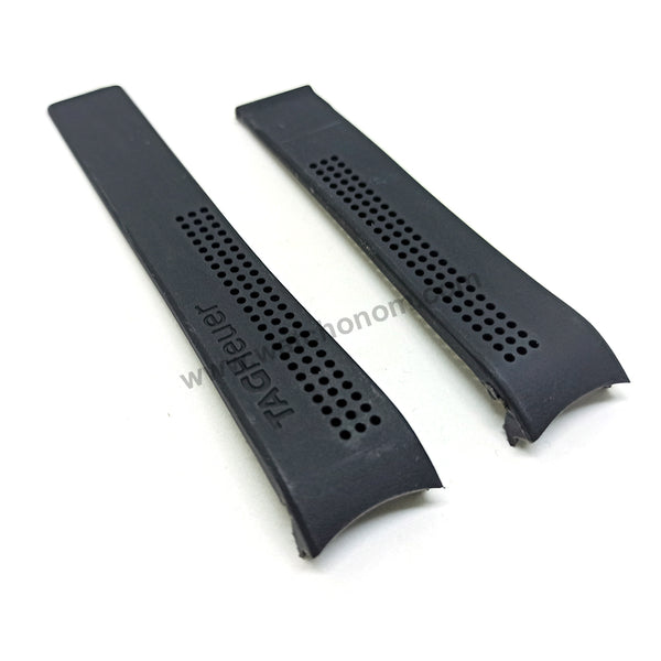 Fits / For Tag Heuer Carrera CV201* , CV111* , CAR215* , CAR211* , CAS211* , CAS215* , CV205* - 20mm Black Rubber FT6007 , FT6014 Replacement Watch Band Strap