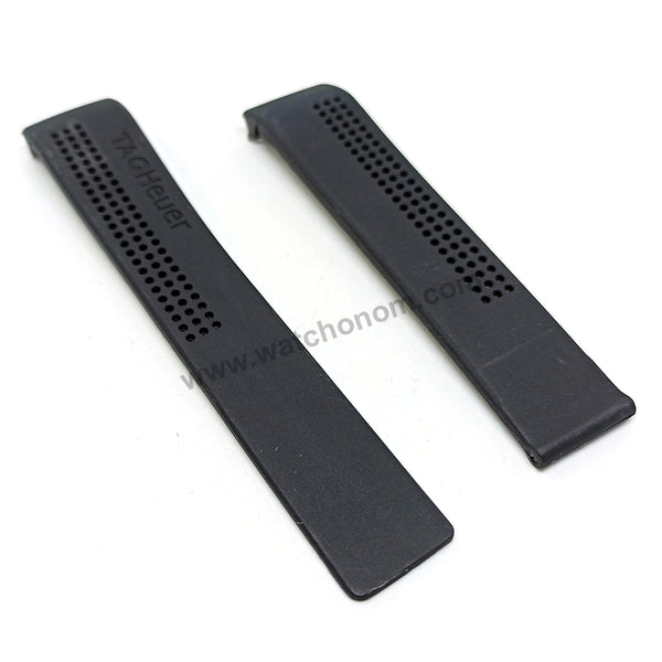 Fits / For Tag Heuer Carrera CV201* , CV111* , CAR215* , CAR211* , CAS211* , CAS215* , CV205* - 20mm Black Rubber FT6007 , FT6014 Replacement Watch Band Strap