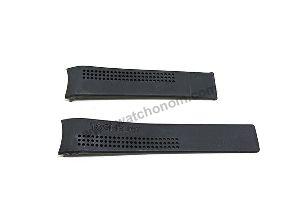 Fits / For Tag Heuer Carrera CV201* , CV111* , CAR215* , CAR211* , CAS211* , CAS215* , CV205* - 20mm Black Rubber FT6007 , FT6014 Replacement Watch Band Strap