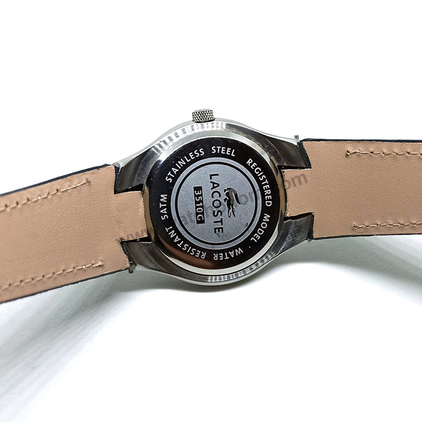 Lacoste 3500G , 3510C, 3510G , 3530C , 3530G fits with 18mm Handmade Light Brown / Tan Genuine Leather Replacement Watch Band Strap