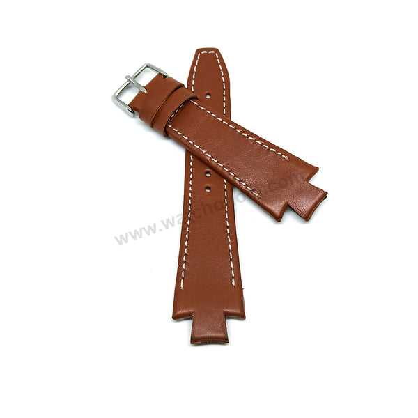 Lacoste 3500G , 3510C, 3510G , 3530C , 3530G fits with 18mm Handmade Light Brown / Tan Genuine Leather Replacement Watch Band Strap