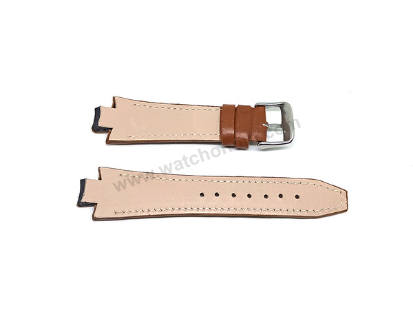 Lacoste 3500G , 3510C, 3510G , 3530C , 3530G fits with 18mm Handmade Light Brown / Tan Genuine Leather Replacement Watch Band Strap