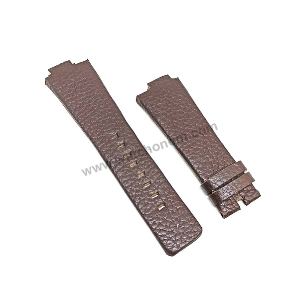 Diesel DZ1100 , DZ1101 Fits with 16mm Handmade Brown Genuine Leather Replacement Watch Band Strap
