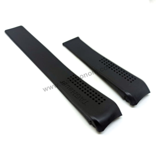Fits/For Tag Heuer Carrera CAR201* , WV301* , CV301* , CV7A1* , CV211* - 22mm Black Rubber FT6012 Replacement Watch Band Strap