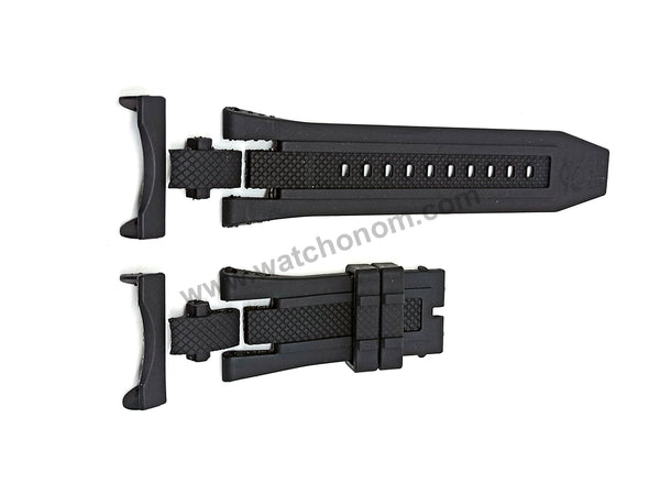Invicta Subuqua Noma 5 V - 18173 , 18174 , 18175 , 18176 , 18177 , 18178 , 18179 , 18180 Fits with 35mm Black Rubber Silikon All parts Replacement Watch Band Strap