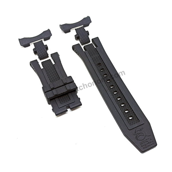 Invicta Subuqua Noma 5 V - 18173 , 18174 , 18175 , 18176 , 18177 , 18178 , 18179 , 18180 Fits with 35mm Black Rubber Silikon All parts Replacement Watch Band Strap