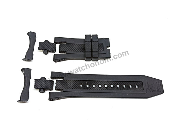 Invicta Subuqua Noma 5 V - 12879 , 12880 , 12881 , 12882 , 12883 , 12884 , 12887 , 12888 Fits with 35mm Black Rubber Silikon All parts Replacement Watch Band Strap