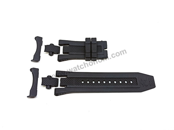 Invicta Subuqua Noma 5 V - 18173 , 18174 , 18175 , 18176 , 18177 , 18178 , 18179 , 18180 Fits with 35mm Black Rubber Silikon All parts Replacement Watch Band Strap