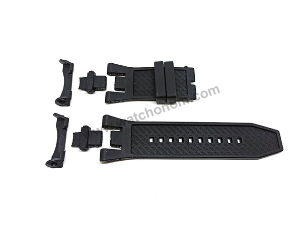 Invicta Subuqua Noma 5 V - 18173 , 18174 , 18175 , 18176 , 18177 , 18178 , 18179 , 18180 Fits with 35mm Black Rubber Silikon All parts Replacement Watch Band Strap