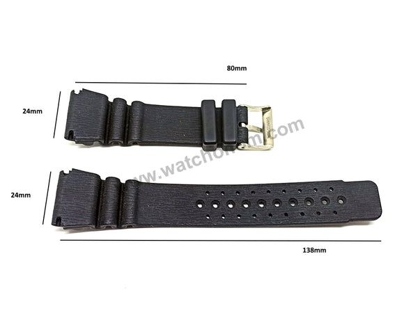 Citizen Promaster Aqualand C022-088034 , C022-088093 , C023-4-088051 , C520-S044898 , C520-S126231 - Fits with 24mm Black Rubber Silicone Replacement N.D. Limits , Diver's Watch Band Strap