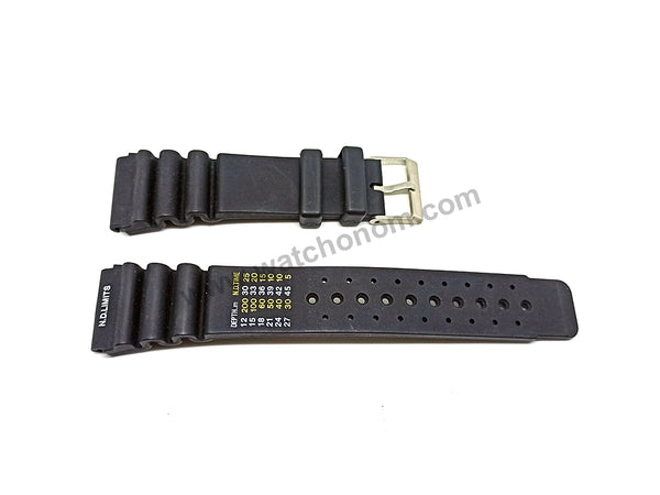 Citizen Promaster Aqualand C022-088034 , C022-088093 , C023-4-088051 , C520-S044898 , C520-S126231 - Fits with 24mm Black Rubber Silicone Replacement N.D. Limits , Diver's Watch Band Strap