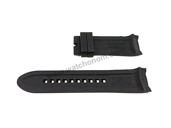 Fits/For Invicta Reserve 18703 , 18704 , 18705 , 18706 , 18709 , 18710 - 26mm Black Rubber/Silicone Replacement Watch Band Strap
