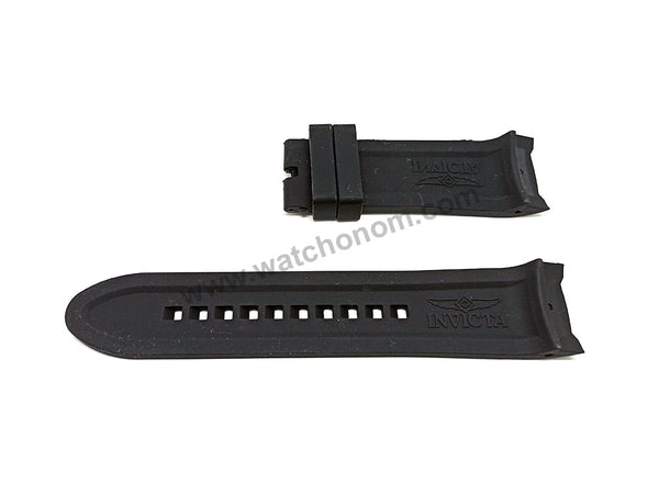 Fits/For Invicta Reserve 23559 , 23560 , 23561 , 23562 , 23563 , 23564 - 26mm Black Rubber/Silicone Replacement Watch Band Strap
