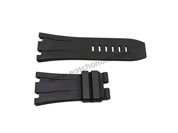 30mm Dark Gray Rubber Silicone Replacement Watch Band Strap Compatible with AP Audemars Piquet Royal Oak OFFSHORE
