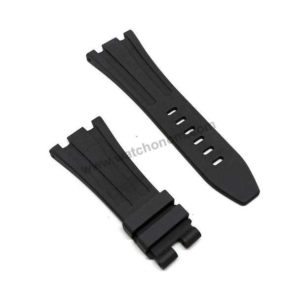 28mm Dark Gray Rubber Silicone Replacement Watch Band Strap Compatible with AP Audemars Piquet Royal Oak OFFSHORE
