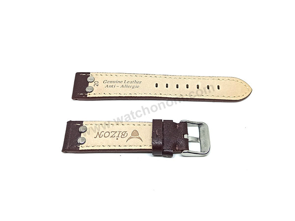 Fits/For TW Steel Canteen TW1000-1 - 20mm Brown Rivet Genuine Leather Replacement Watch Band Strap