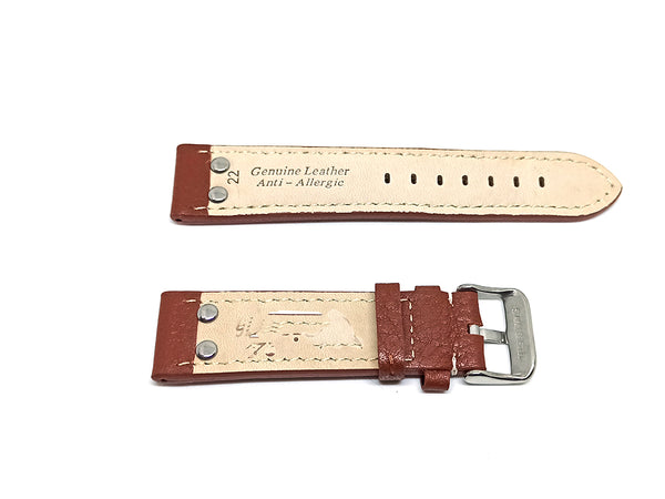 Fits/For TW Steel TW1 , CE7017 , TWA952 , TW1010-1 - 22mm Brown Rivet Genuine Leather Replacement Watch Band Strap