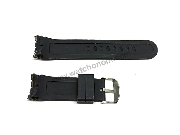 TW Steel TW610 , TW152 , TW139 , TW608 fits with 24mm Black Rubber/Soft Silicone Curved End Replacement Watch Band Strap
