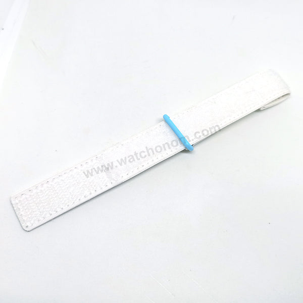 Omega x Swatch MoonSwatch Speedmaster Mission to Uranus Fits/For 20mm White Leather Nato Bangle Watch Band Strap