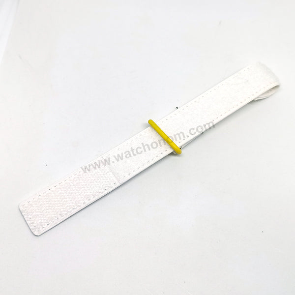 Omega x Swatch MoonSwatch Speedmaster Mission to The Sun Fits/For 20mm White Leather Nato Bangle Watch Band Strap