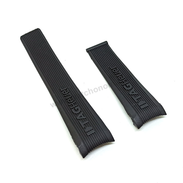 Fits/For Tag Heuer SLS Mercedes - 24mm Black Rubber Replacement Watch Band Strap
