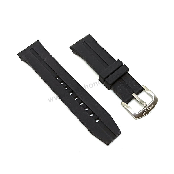 Fits/For Porsche Design WorldTimer P'6750 , P6750 - 26mm Black Silicone Rubber Replacement Watch Band Strap