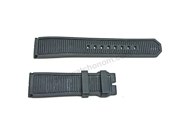 22mm Black Rubber/Silicone with Blue Line Replacement Watch Strap Band Fits with Tag Heuer Formula 1 Senna