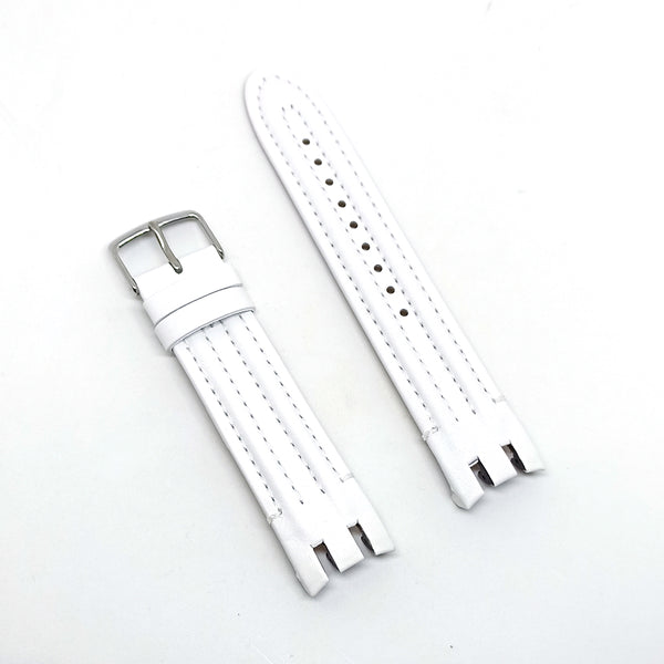 Swatch Irony Retrograde Genuine Leather Replacement Watch Strap Band - 22mm Black , Brown , Navy Blue