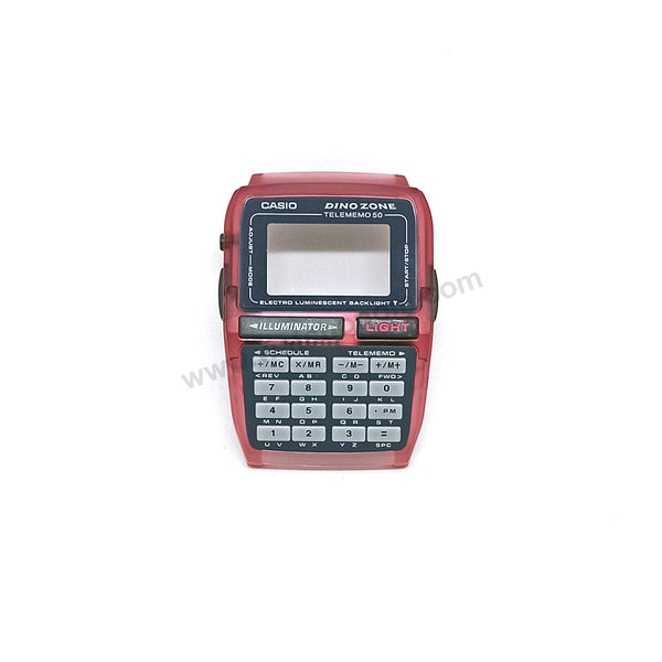 Genuine Vintage Casio DBC-63 Dinozone Telememo 50 Transparent Red Replacement Watch Case / Bezel / Caja - NOS Authentic 100%